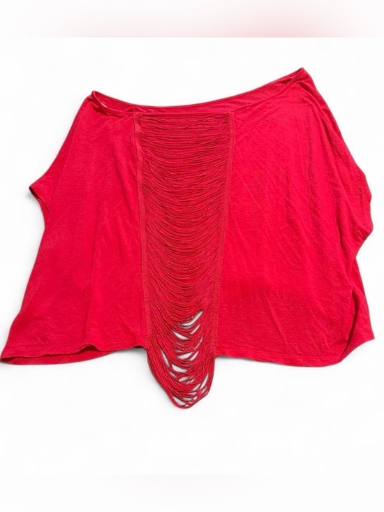 Lush Tops - Hot pink Fringe Detail Off-Shoulder Top